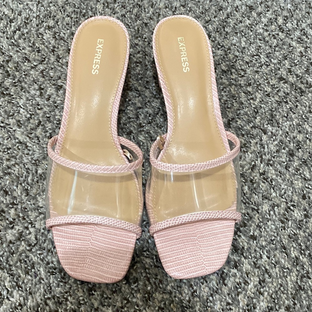 Express clear sandals